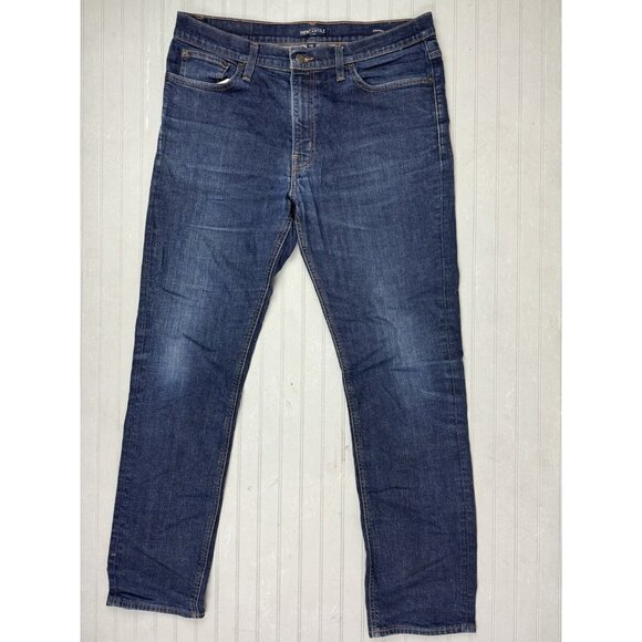 J Crew Mercantile Size 36x32 Mens Jeans Straight Dark Wash Stretch - Picture 1 of 4